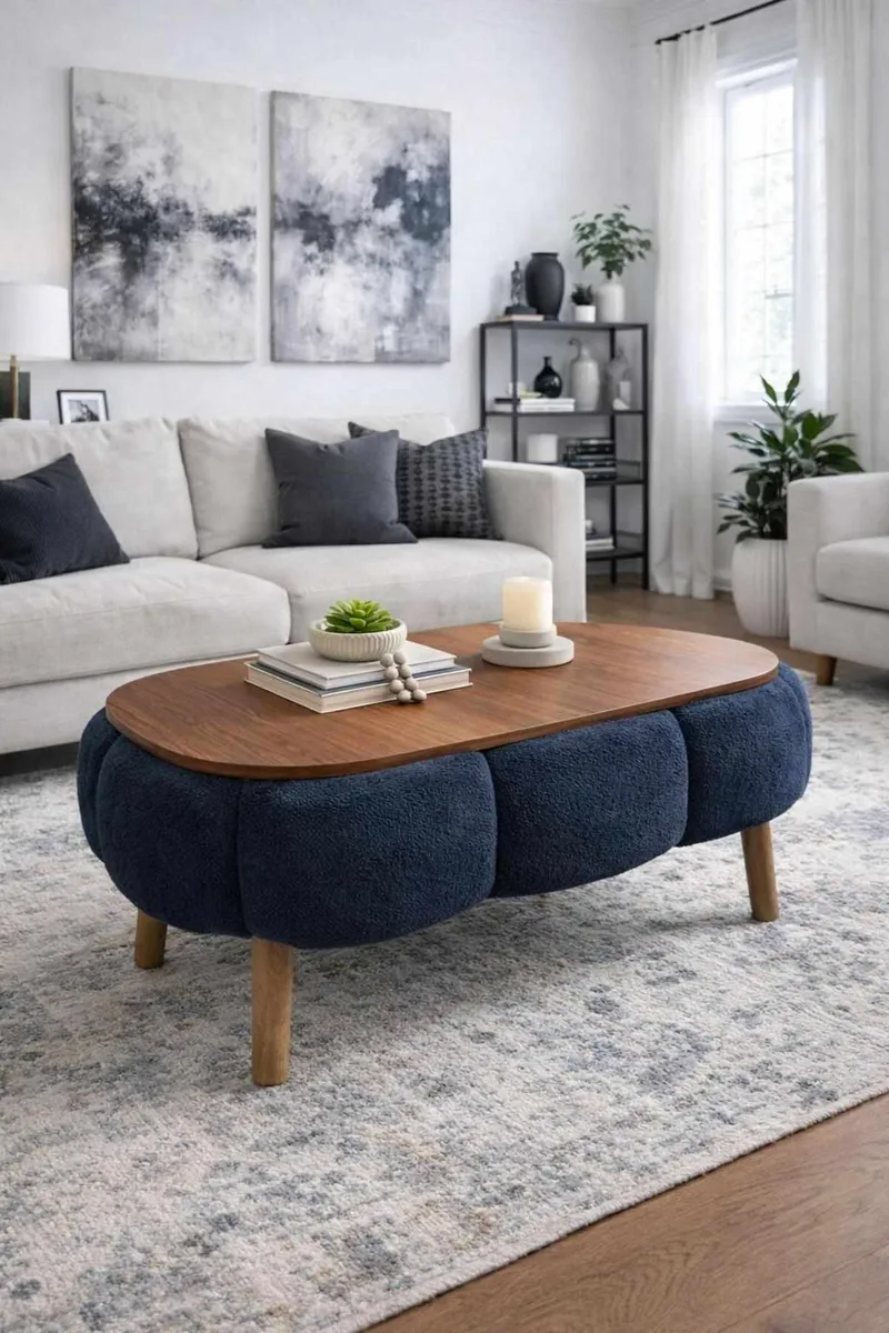Sofabord Homitis Papatya (98 x 45 x 68 cm) Antracit - Møbler - Borde - Sofabord