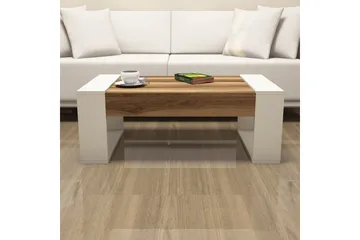 Hommaz Sofabord 102 cm - Valnøddebrun/Cremehvid - Møbler - Borde - Sofabord