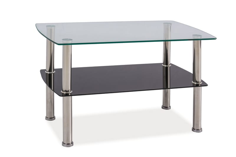 Hospers Sofabord 75 cm - Glas/Sølv - Møbler - Borde - Sofabord