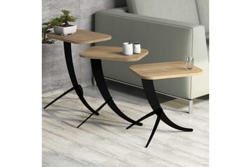 Hovdane Indskudsbord 45 cm 3 Bord - Brun/Sort - Møbler - Borde - Sofabord