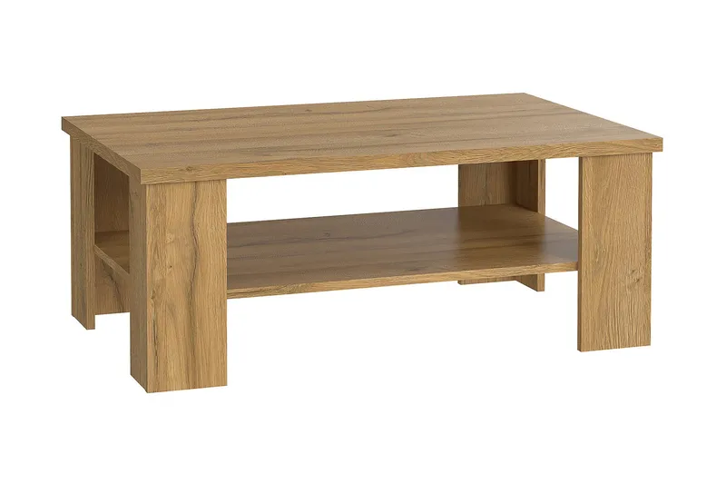 Hovencamp Sofabord 107 cm med Opbevaring Hylde - Brun - Møbler - Borde - Sofabord