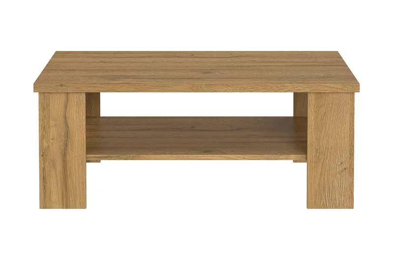 Hovencamp Sofabord 107 cm med Opbevaring Hylde, Brun