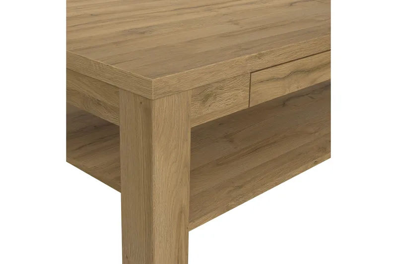 Hovencamp Sofabord 110 cm med Opbevaring Hylde - Brun - Møbler - Borde - Sofabord