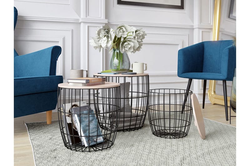 Howig Indskudsbord - Sort / natur - Møbler - Borde - Sofabord