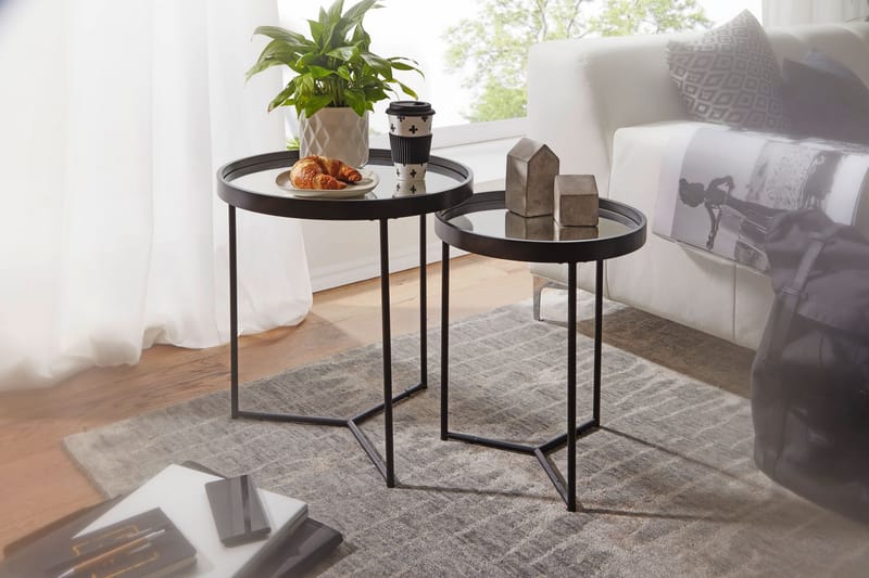 Hueske Indskudsbord 46 cm - Sort - Møbler - Borde - Sofabord