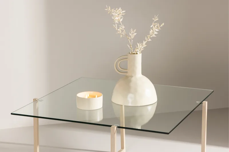 Hybrid Sofabord 80x80 cm - Transparent - Møbler - Borde - Sofabord