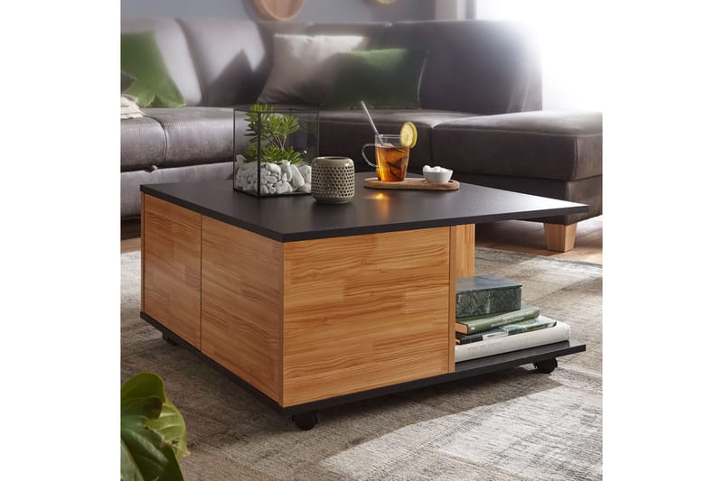 Hyland sofabord 70 cm - Sort - Møbler - Borde - Sofabord - sofabord med hjul