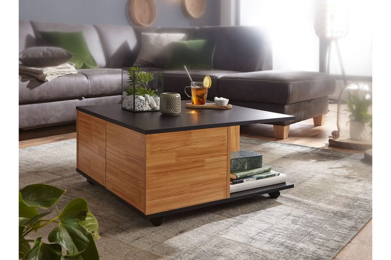 Hyland sofabord 70 cm - Sort - Møbler - Borde - Sofabord - sofabord med hjul