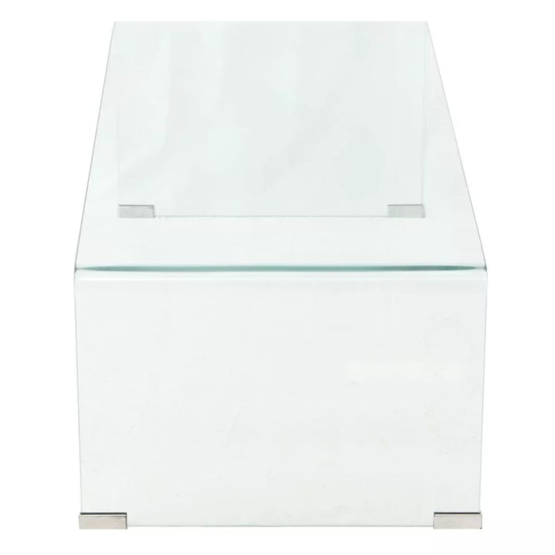 Sofabord I Klart Hærdet Glas 100X48X33 Cm - gennemsigtig - Sofabord