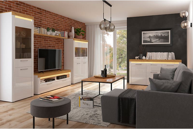 Illaso Sofabord 100 cm - Egefarvet/Sort - Møbler - Borde - Sofabord