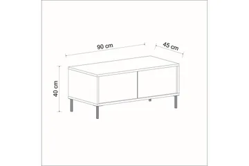 Imaj Sofabord 90 cm - Hvid - Møbler - Borde - Sofabord