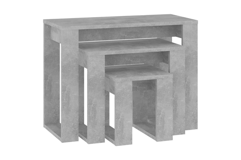 indskudsborde 3 dele spånplade betongrå - Grå - Sofabord - Indskudsborde