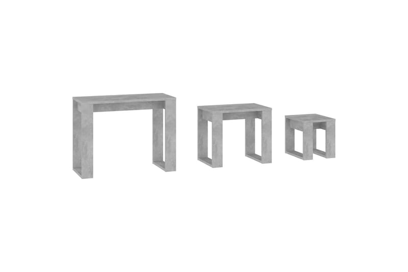 indskudsborde 3 dele spånplade betongrå - Grå - Sofabord - Indskudsborde