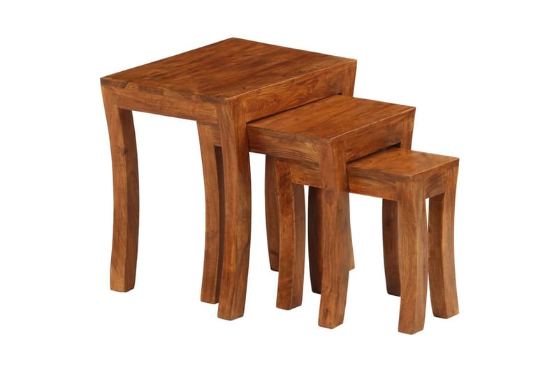Indskudsbordsæt I 3 Dele Akacie 50 X 35 X 50 Cm - Brun - Møbler - Borde - Sofabord