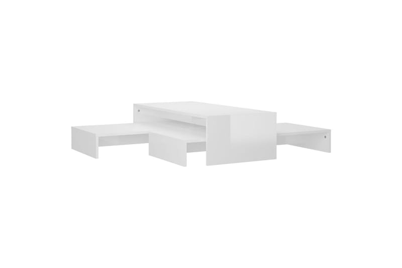 indskudt sofabordssæt 100x100x26,5 cm hvid højglans - Hvid - Møbler - Borde - Sofabord