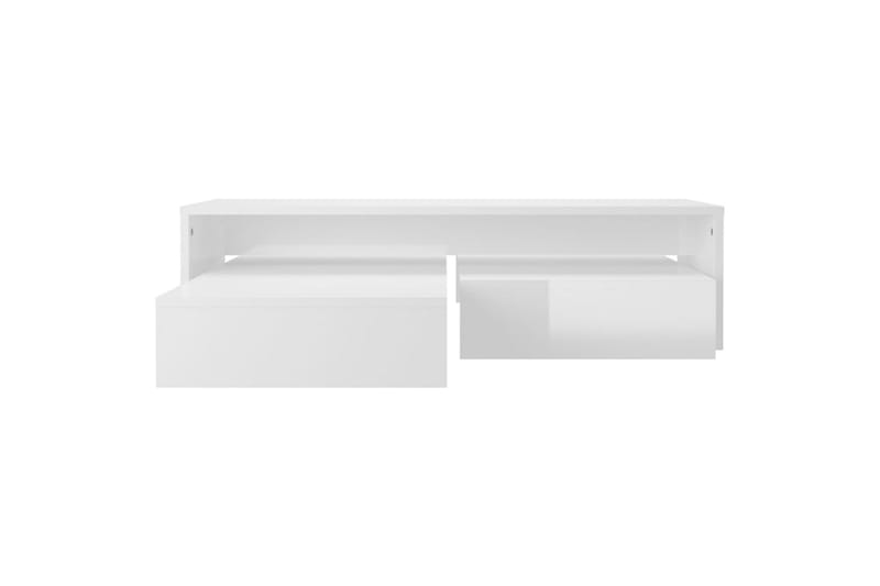 indskudt sofabordssæt 100x100x26,5 cm hvid højglans - Hvid - Møbler - Borde - Sofabord