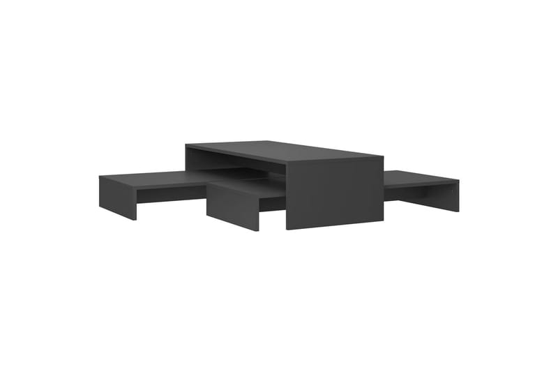 indskudt sofabordssæt 100x100x26,5 cm spånplade grå - Grå - Møbler - Borde - Sofabord