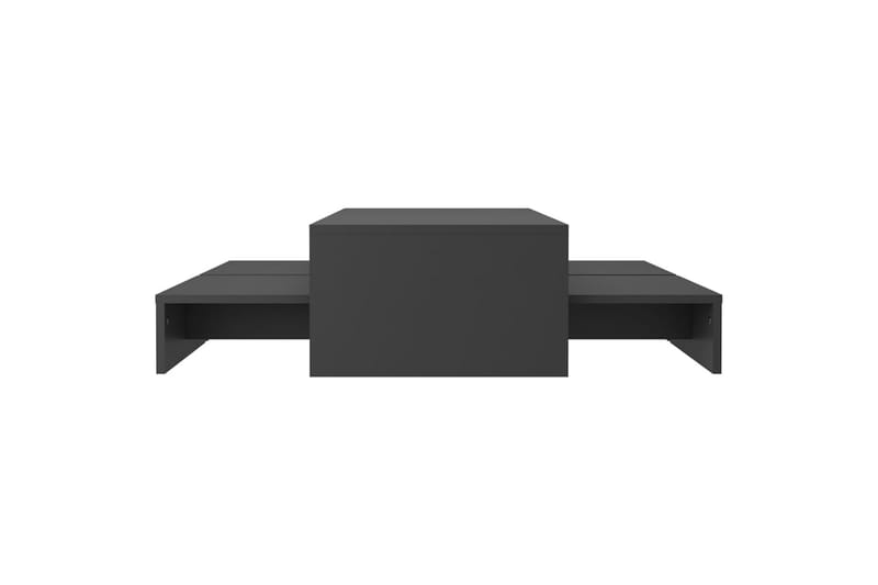 indskudt sofabordssæt 100x100x26,5 cm spånplade grå - Grå - Møbler - Borde - Sofabord