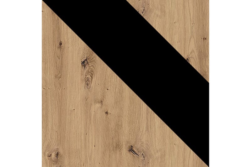 Ingram Sofabord 120 cm med Opbevaring Skuffe + Hylde - Natur/Sort - Sofabord