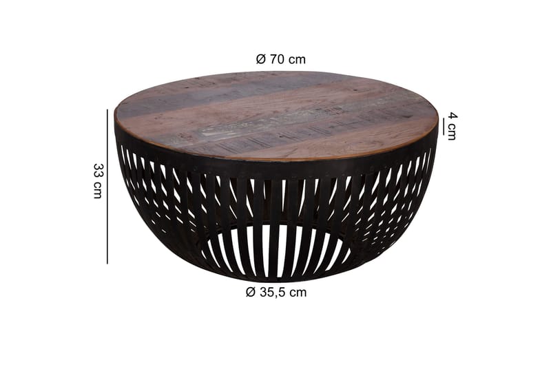 Ireene Sofabord 70 cm - Flerfarvet - Møbler - Borde - Sofabord