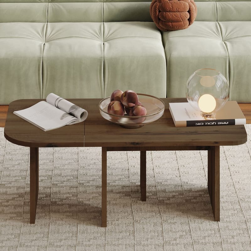 Iris Sofabordssæt 90x35x45 cm - Antik valnød - Møbler - Borde - Sofabord