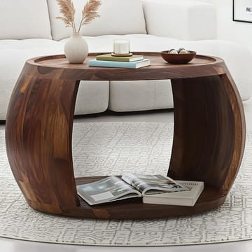 Ivoilo Sofabord 60 cm Landlig stil - Varm mørkebrun - Møbler - Borde - Sofabord - Sofabord med opbevaring