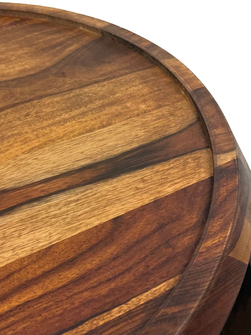 Ivoilo Sofabord 60 cm Landlig stil - Varm mørkebrun - Møbler - Borde - Sofabord - Sofabord med opbevaring