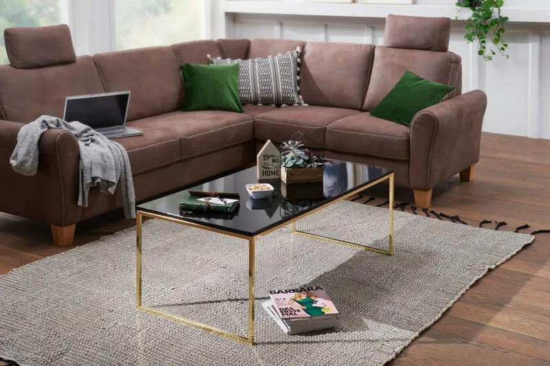 Jaise Sofabord 120 cm - Sort/Guld - Møbler - Borde - Sofabord