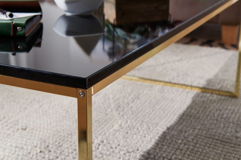 Jaise Sofabord 120 cm - Sort/Guld - Møbler - Borde - Sofabord