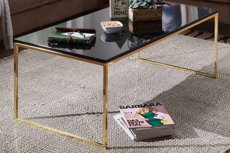 Jaise Sofabord 120 cm - Sort/Guld - Møbler - Borde - Sofabord