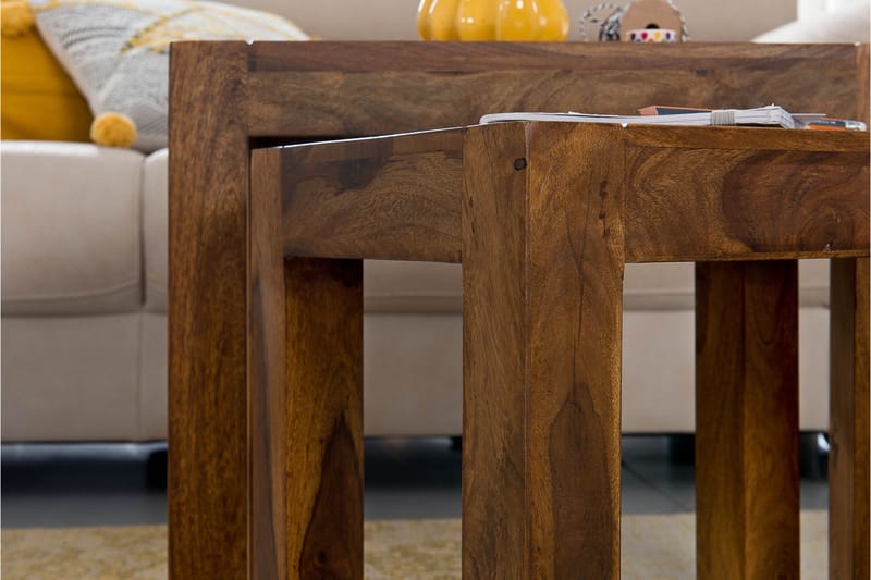 Jaisen Indskudsbord 45 cm 3 Bord - Massivt Træ - Møbler - Borde - Sofabord