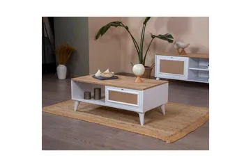 Sofabord Jatinder Hvid / Eg - Hvid / Eg - Møbler - Borde - Sofabord