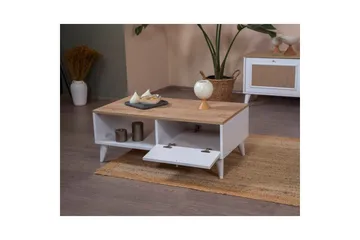 Sofabord Jatinder Hvid / Eg - Hvid / Eg - Møbler - Borde - Sofabord
