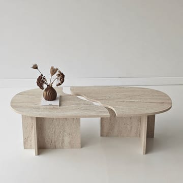 Jorvis sofabord 120 cm ovalt - Travertin - Møbler - Borde - Sofabord
