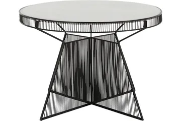 Juntolo 77x77 cm Rundt Sofabord i Marmor med Metalstel - Hvid - Møbler - Borde - Sofabord