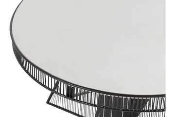 Juntolo 77x77 cm Rundt Sofabord i Marmor med Metalstel - Hvid - Møbler - Borde - Sofabord