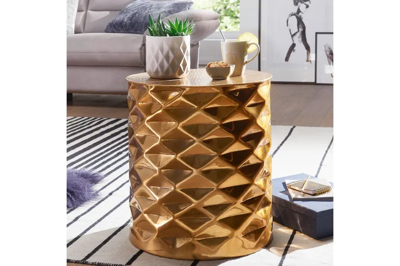 Kaegi Sofabord 44 cm Rundt - Guld - Møbler - Borde - Sofabord