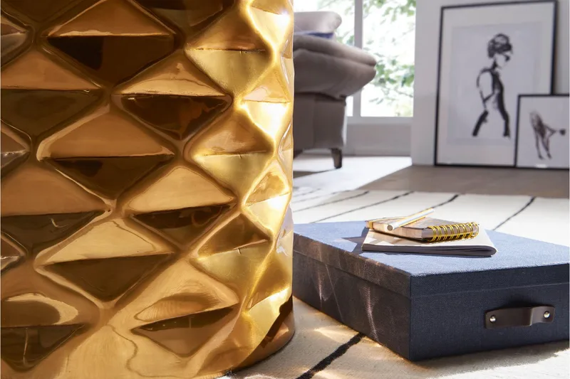 Kaegi Sofabord 44 cm Rundt - Guld - Møbler - Borde - Sofabord