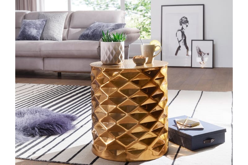 Kaegi Sofabord 44 cm Rundt, Guld