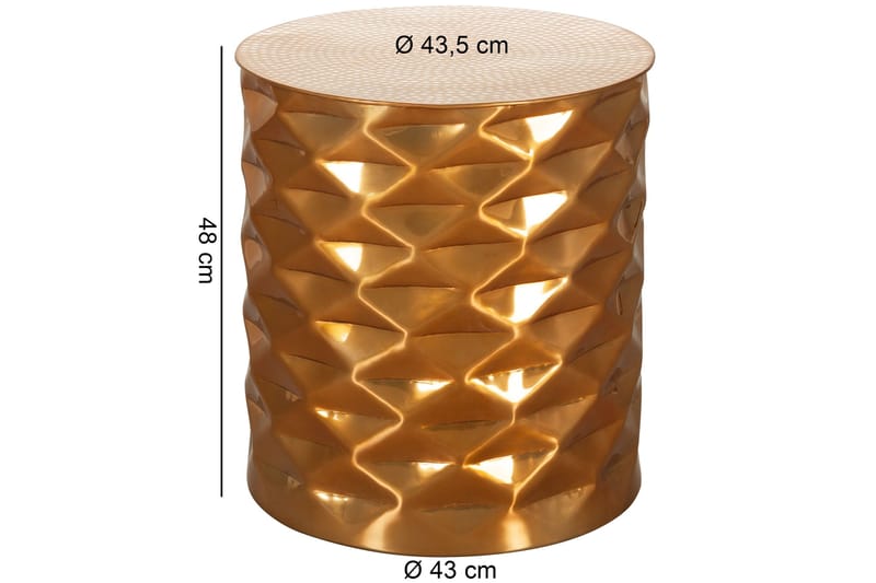 Kaegi Sofabord 44 cm Rundt - Guld - Møbler - Borde - Sofabord