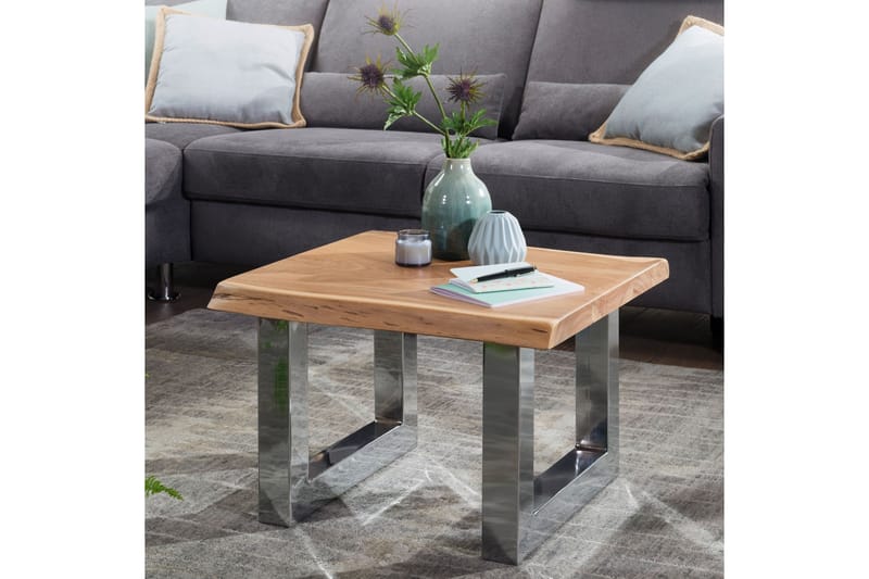 Kaiya sofabord 58 cm - Træ / natur | Sølv - Sofabord