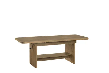 Kanej Sofabord 116 cm Hæve/Sænke med Opbevaring Hylde - Beige/Grå - Møbler - Borde - Sofabord