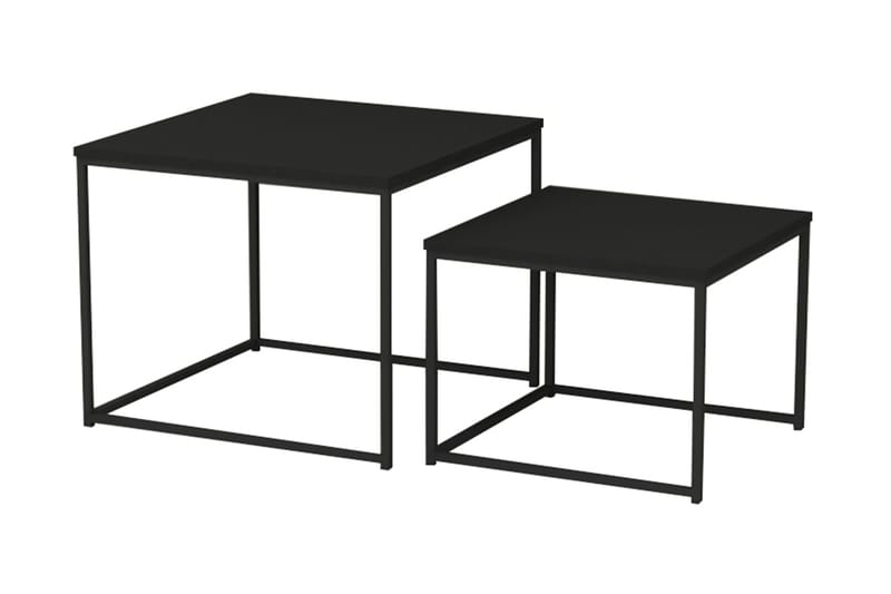 Kapelvej Indskudsbord 55 cm 2 Bord - Sort - Møbler - Borde - Sofabord