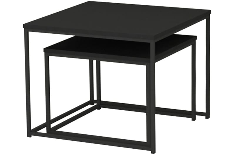 Kapelvej Indskudsbord 55 cm 2 Bord - Sort - Møbler - Borde - Sofabord