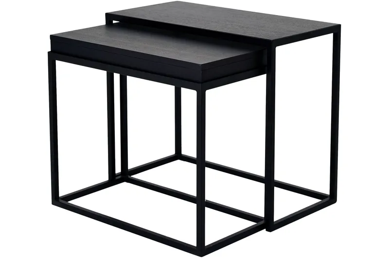 Kapelvej Indskudsbord 60 cm 2 Bord - Sort - Møbler - Borde - Sofabord