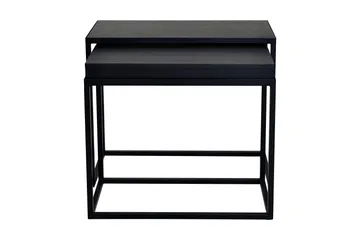 Kapelvej Indskudsbord 60 cm 2 Bord - Sort - Møbler - Borde - Sofabord