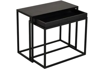 Kapelvej Indskudsbord 60 cm 2 Bord - Sort - Møbler - Borde - Sofabord