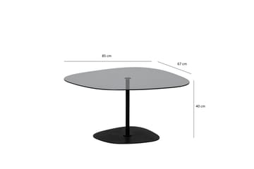 Karamea Sofabord 85 cm - Grå/Sort - Møbler - Borde - Sofabord