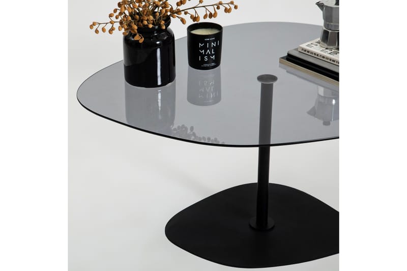 Karamea Sofabord 85 cm - Grå/Sort - Møbler - Borde - Sofabord