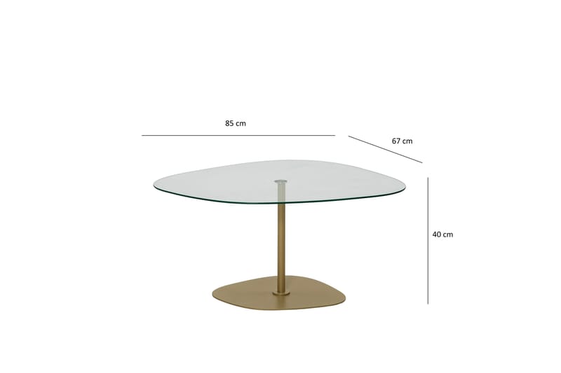 Karamea Sofabord 85 cm - Guld - Møbler - Borde - Sofabord